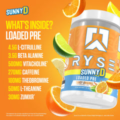 SunnyD Tangy Original bottle on a gym bench suggests refreshing flavor during sessions.