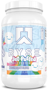 RYSE Loaded Marshmallow protein powder tub for daily recovery and flavor