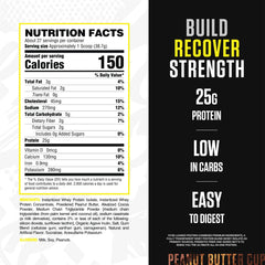 RYSE Loaded Protein Peanut Butter Cup powder close-up highlights smooth mixability
