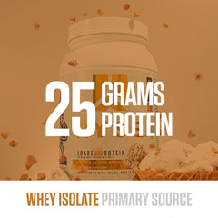 RYSE Loaded Vanilla Peanut Butter protein mixed into a smooth shake.