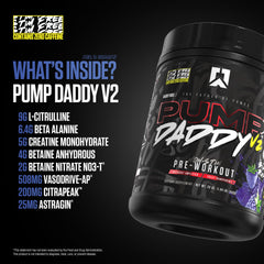RYSE Pump Daddy V2 mixing in glass shows smooth texture and hydration compatibility