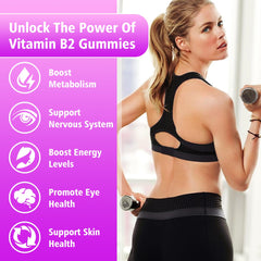 Saajoor strawberry flavored vitamins gummies for tasty B2 intake