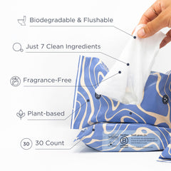 Saalt Daily Cleansing Wipes biodegradable design with eco-friendly disposal.