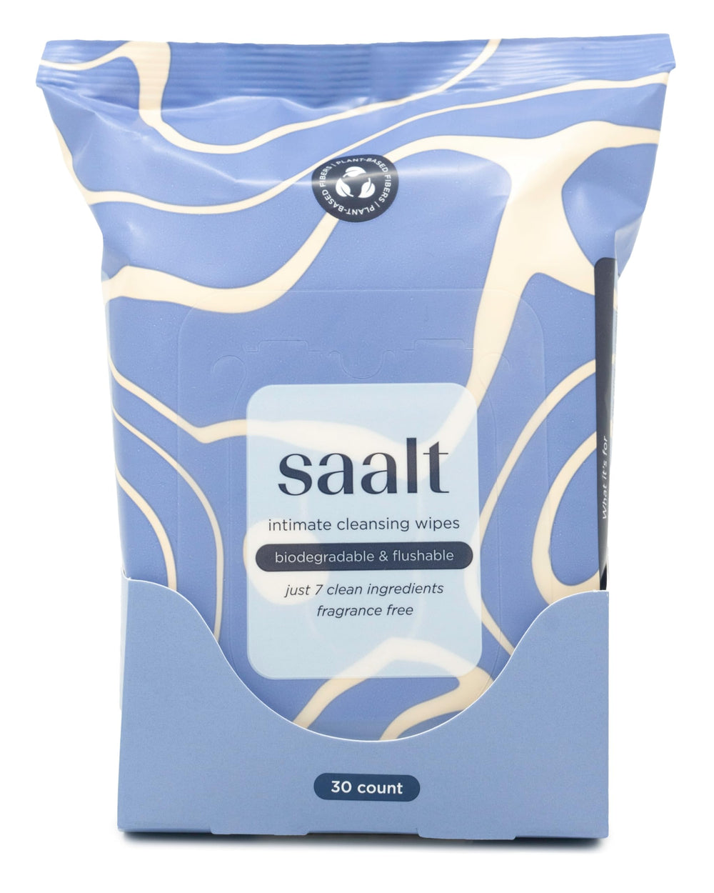 Saalt Daily Cleansing Wipes packaging shown for travel and daily use.