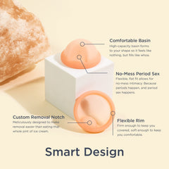 Saalt Disc removal notch in Sunset Coral, easy removal and handling.