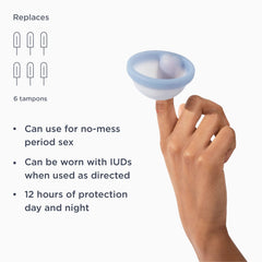 Saalt Disc two sizes to fit different cervix shapes and flows