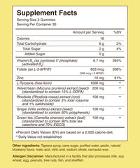 sages-of-the-ages dopamind gummies bottle back with nutrition details.