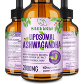 Sagllkli liposomal ashwagandha bottle for daily energy support.