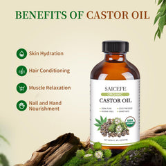 Saicefe castor oil patch rectangle fits larger areas with steady contact.