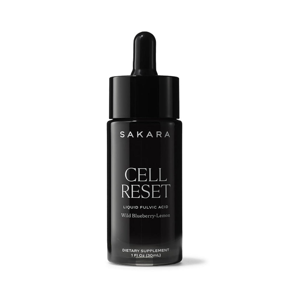 SAKARA Cell Reset bottle with blueberry-lemon flavor and antioxidant-rich profile.