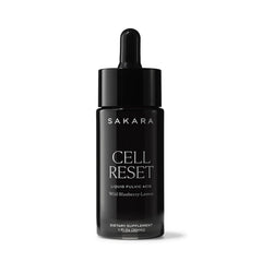 SAKARA Cell Reset bottle with blueberry-lemon flavor and antioxidant-rich profile.
