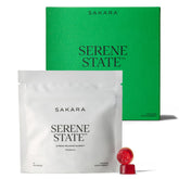 SAKARA Serene State gummies wildberry packaging highlighting stress-relief and wellness focus.