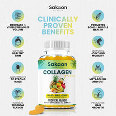 Sakoon Nutrition Collagen Gummies strengthen nails and resilience.
