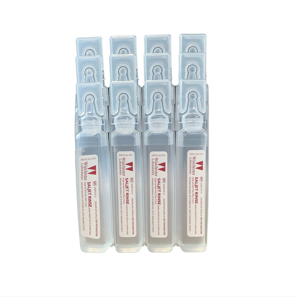 Saljet Wound Rinse 12-pack demonstrates convenient on-the-go wound care.