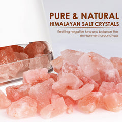 SALKING pink Himalayan salt crystals closeup showcases natural texture for decor.