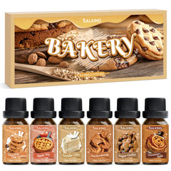SALKING Bakery fragrance oils set shown with diffuser, long-lasting cozy aromas