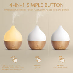 SALKING Diffuser with warm white lights creates a subtle night ambiance.