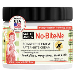 SALLYEANDER No Bite Me 2oz cream tube ready for outdoor protection against insects