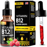 Salt Lake Supplements Vitamin B12 liquid bottle for quick, sublingual nutrient delivery.