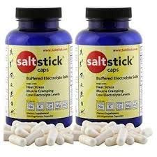 Close-up of SaltStick Caps capsules for easy electrolyte support during workouts.