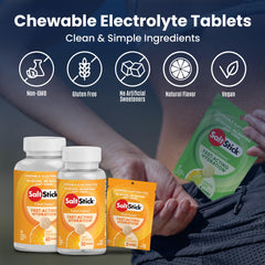 SaltStick orange FastChews in gym bags for hot workouts.