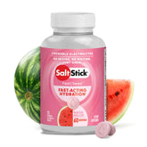SaltStick Electrolyte FastChews Watermelon tablet close-up showing chewy texture for quick hydration