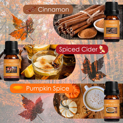 Salubrito aceites otoño calabaza especiada: fragancia intensa para difusor, jabones o velas caseras.
