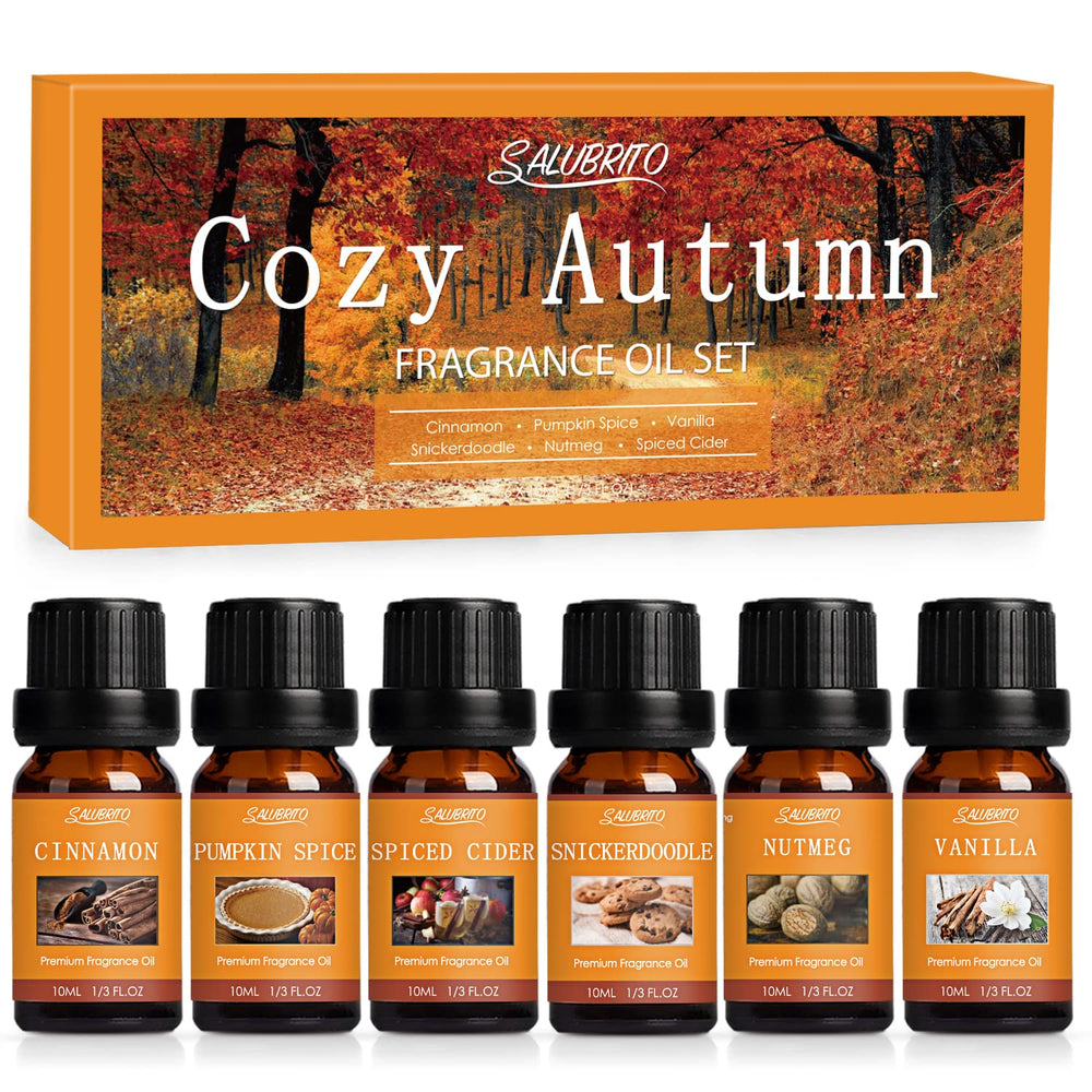 Salubrito aceites otoño canela: aroma cálido ideal para difusor y ambiente acogedor.