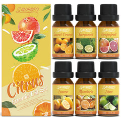 Salubrito Citrus Oils Set diffuser bottle enhances ambiance in any room