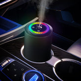 Salubrito smart car air freshener rhythmic light enhances nighttime cabin ambience.