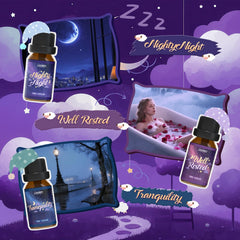 Salubrito Well Rested oil bottle with resinous notes for grounding spaces.