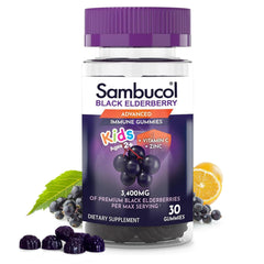 Sambucol Kids Elderberry Gummies bottle promotes daily immune support