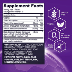 Sambucol vitamin C zinc tablet added nutrients for daily resilience