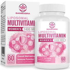 Sambugra liposomal multivitamin bottle for daily wellness support.