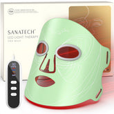 SanaTech LED mask front view, compact home-use design
