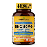 Sandhu Herbals Zinc 50mg capsules bottle pour for easy daily immune support
