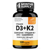 Sandhu's D3K2 Magnesium bottle with capsules for daily energy support