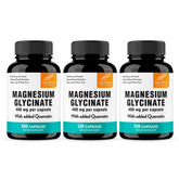 Sandhu's magnesium glycinate bottle promotes restful sleep and relaxation.