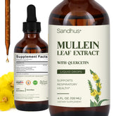 Sandhu's Mullein Drops bottle-front showing natural wellness presentation