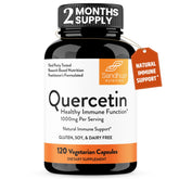 Sandhu's Quercetin 500mg capsules bottle for immune support.