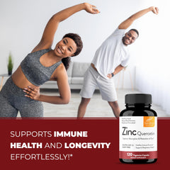 Sandhu's Zinc Quercetin close-up highlights capsule texture and coating.