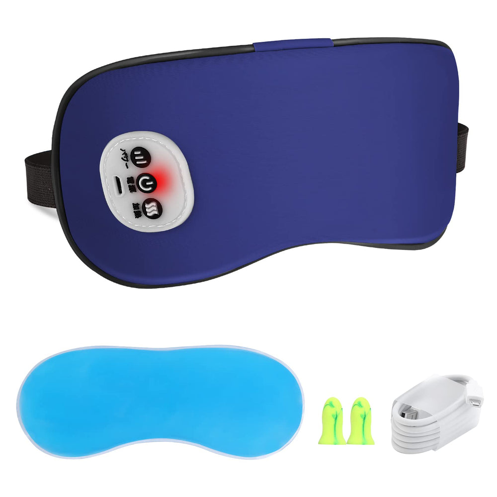 SandKing cordless heated eye massager blue, ideal for travel comfort.