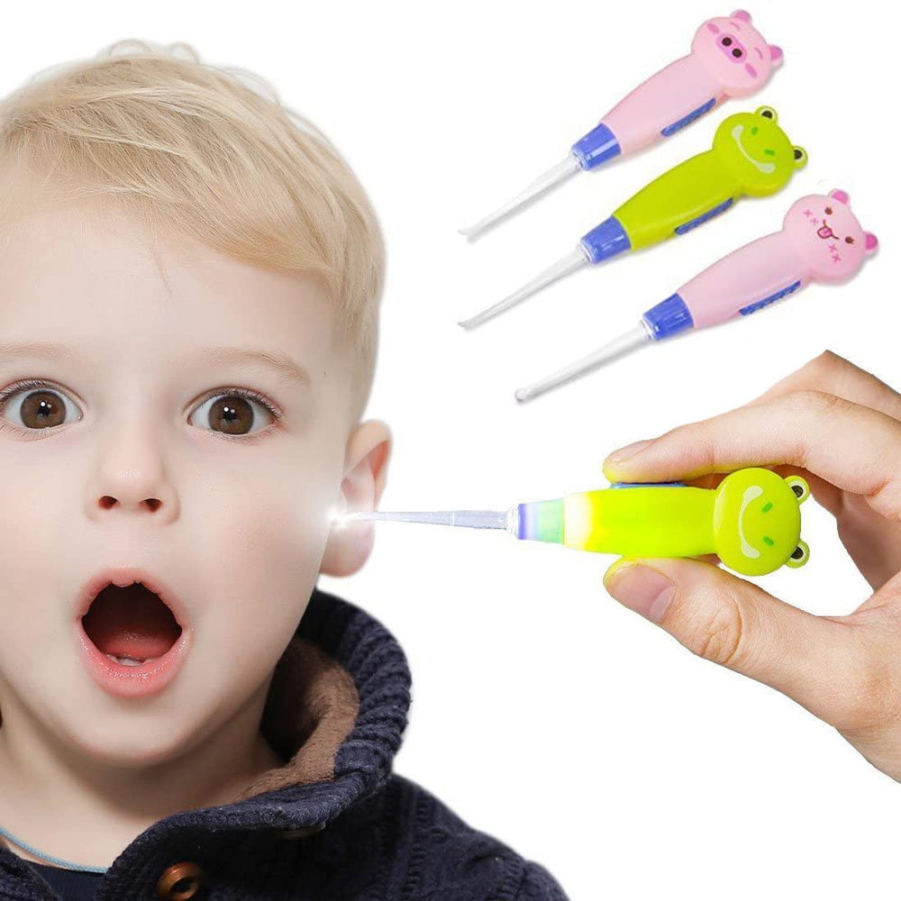 SANITRO herramienta para quitar cerumen con luz luminosa para oídos, tres piezas incluidas.
