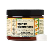 Santa Cruz Paleo Electrolyte Powder orange bottle for on-the-go hydration.