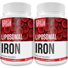 Sapotax Liposomal Fe softgels in bottle provide daily iron support
