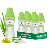 Sappe Aloe Vera Juice with grape flavor and large pulp chunks for refreshing hydration