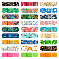 Saranna 330Pcs kids bandages with dinosaur walking pattern for quick, clean wound protection.
