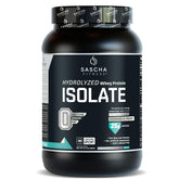 SASCHA FITNESS hydrolyzed whey protein isolate cookies and cream bottle for fast absorption