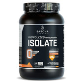 SASCHA FITNESS hydrolyzed whey in peanut butter bottle boosts protein intake