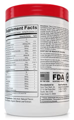 Ingredient panel highlights vitamins, minerals, and amino acids for heart support.